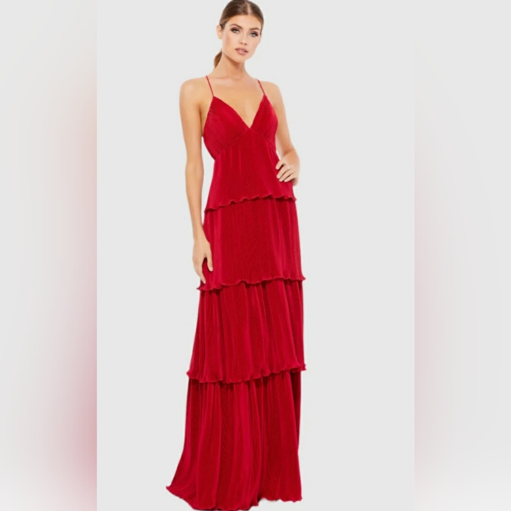 NWT Ieena for Mac Duggal Ruffle Layered Dress